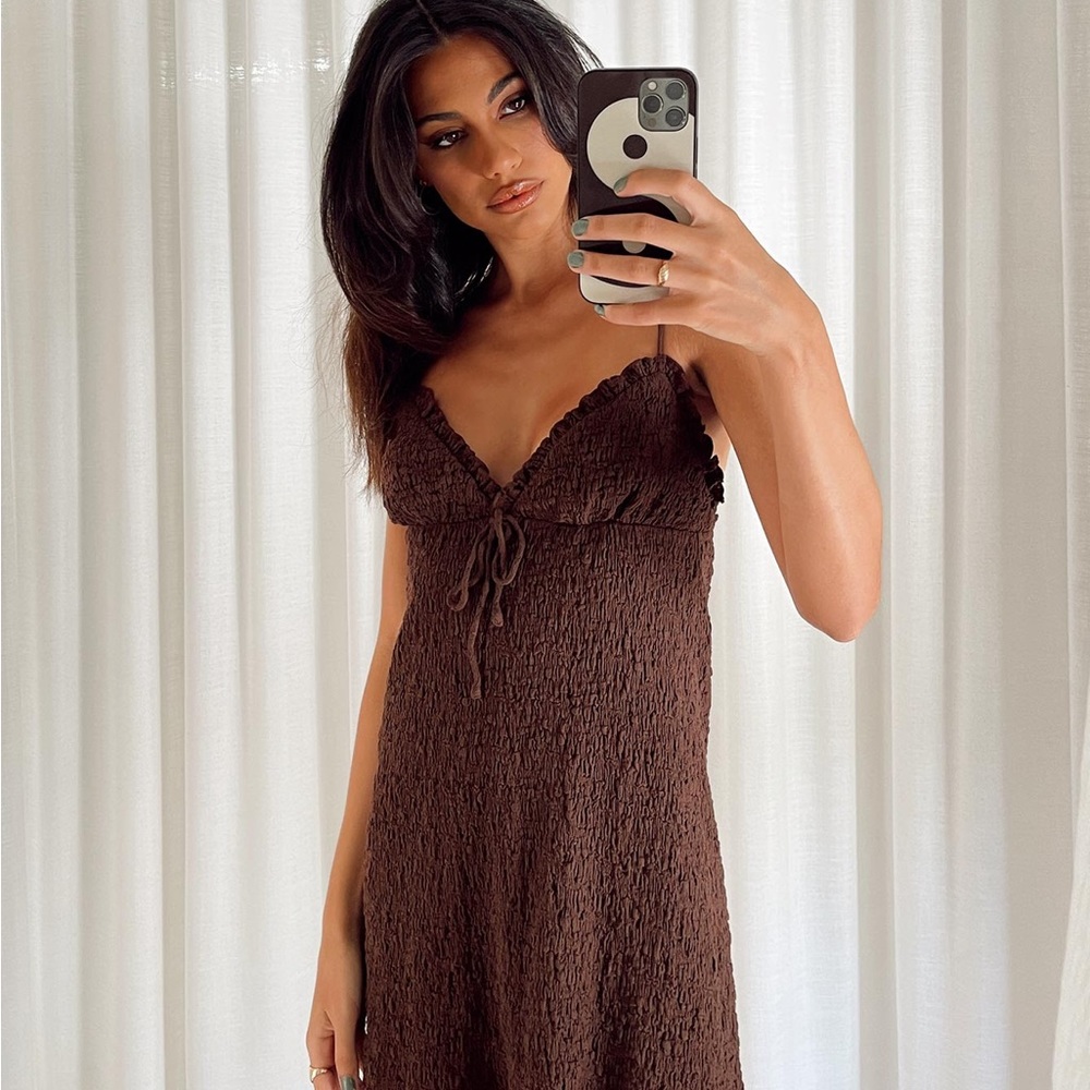 KELLAN MINI DRESS BROWN